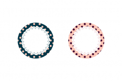 Cute round labels clipart, Circle scalloped border, Polka dot frame ...