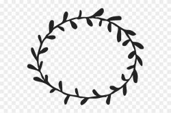 Leaf Branch Clip Art - Simple Border Designs Circle - Png Download ...