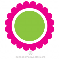 Circle Flower Vector Clip Art