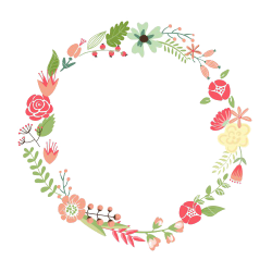 Flower Wreath Picture frame Circle Clip art - Floral Frame PNG ...
