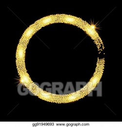 EPS Illustration - Gold glitter circle banner. vector illustration ...