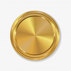 Golden Circle Gold, Circle Clipart, Golden Circle, Simple Gold Medal ...