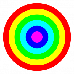 Free Clipart: Rainbow circle target 6 color | 10binary