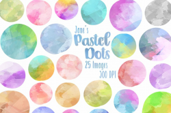 Watercolor Pastel Circles Clipart