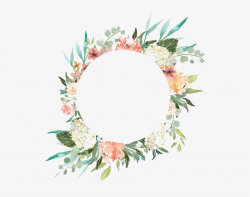 Wedding Invitations With Flowers Circle - Free Transparent ...