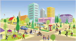 City Illustration clipart - Cartoon, Drawing, City ...