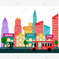 Color City Building Elements, Buildings, Colorful, Shiny PNG ...