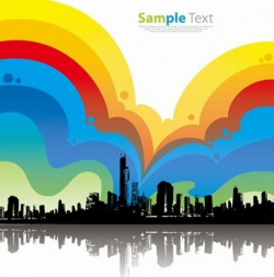 Free Colorful City Backgrounds Clipart and Vector Graphics ...