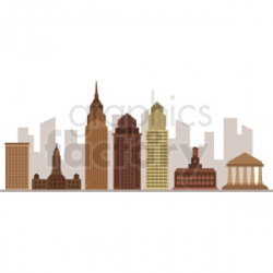 downtown philadelphia city skyline vector clipart. Royalty-free clipart #  408542