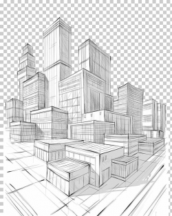 The Architecture of the City Drawing, container, high-rise ...