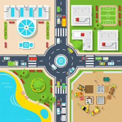 Poster Of Top View City - Download Free Vectors, Clipart ...