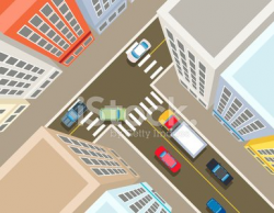 Crossroads in the city top view Clipart Image | +1,566,198 ...