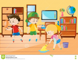 Kids Cleaning Up Classroom Clipart | Writings and Essays Corner