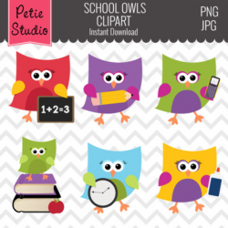 Education Clipart, Classroom Clipart, Teacher Clipart, Owl Clipart-  Animals102