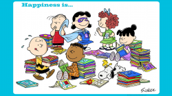Classroom clipart--Peanuts Gang reading | Peanuts Gang: Class Clip ...