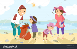 Beach Cleaning Clipart