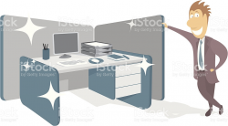 Clean Office Desk Clipart