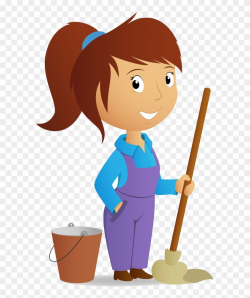 Maid On Call - Girl Cleaning Clipart - Png Download ...