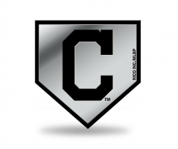 Cleveland Indians Logo 3D Home Plate Chrome Decal Sticker NEW Truck Car