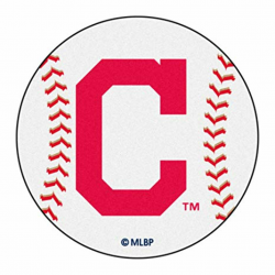 Amazon.com: MLB Cleveland Indians Baseball Shaped Mat Round ...