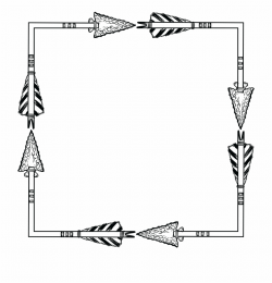 Arrow Clipart Frame - Paper Border Clipart, Transparent Png ...