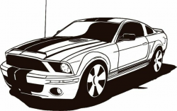 Ford Mustang Clip Art Cliparts | Car drawings, Stencils ...