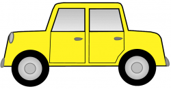 Yellow car sketch clipart, 15 cm long | This clipart drawing ...