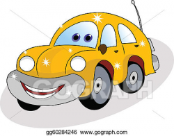 Vector Stock - Funny yellow car . Clipart Illustration ...