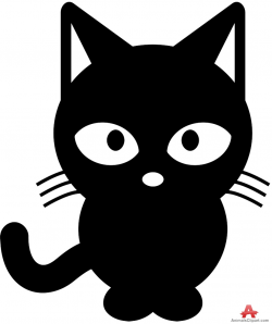 Cat black and white black cat clipart cat sleep pencil and ...