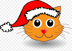 Christmas Clip Art clipart - Cat, Kitten, Face, transparent ...
