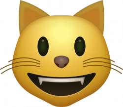 Smiling Cat Emoji Png Apple Hd High Resolution