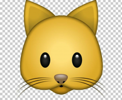 Cat Emoji Sticker Whiskers IPhone PNG, Clipart, Black Cat ...