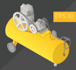 air compressor isometric vector illustration Clipart Image ...