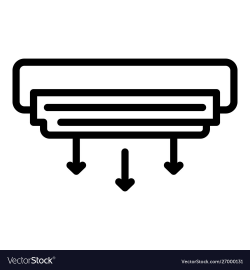 Air conditioning unit icon outline style