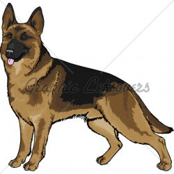 German Shepherd Vector Clipart