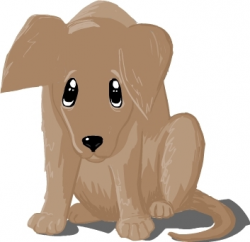 Sad Dog Clipart - Clip Art Library