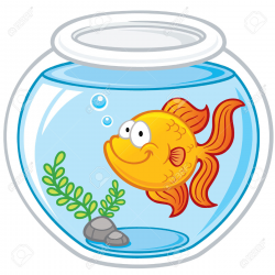 Fish In Aquarium Bowl Clipart