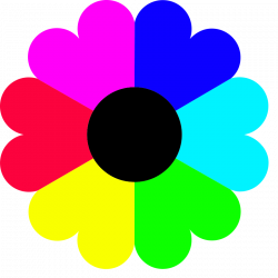 Free Clipart: Flower 7 colors | abc-color.com