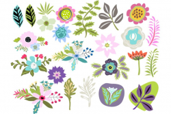 Flowers Clip Art Vector 24 Images