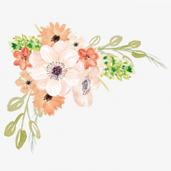 Watercolor Flowers, Watercolor Clipart, Cartoon, Hand Painted PNG ...