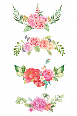 Collection of free Vector flowers watercolor. Download on UI Ex