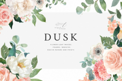 Flower Watercolor Clipart - Dusk ~ Illustrations ~ Creative Market