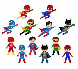 free superhero clipart | Fonts/Clipart freebies | Superhero clipart ...