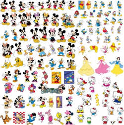 Disney cartoon clip art collection Free vector in Encapsulated ...