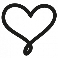 Love hand drawn heart symbol outline free vector icons designed by ...