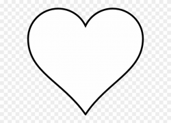 Heart Outline Black Outline Heart Clip Art At Vector - White Heart ...