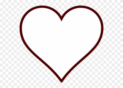 Brown Heart Cliparts - White Love Heart Vector - Png Download ...
