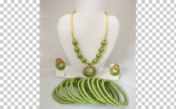 Earring Necklace Jade Silk thread jewellery, Handmade ...