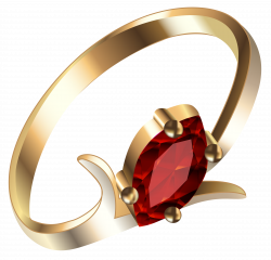 Gold Ring with Ruby PNG Clipart | Gallery Yopriceville ...