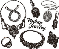 Collection vintage Jewelry. Gold and Precious Stones. Hand ...